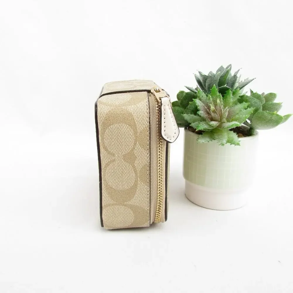 Coach Large Jewelry Box In Signature Canvas